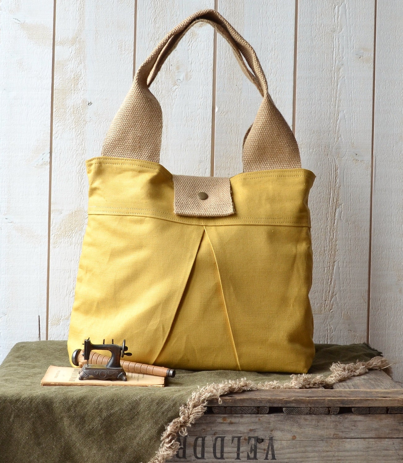 Reserved for Vanessa - Fall fashion CHIC Diaper Bag in Mustard LA BOHEME
