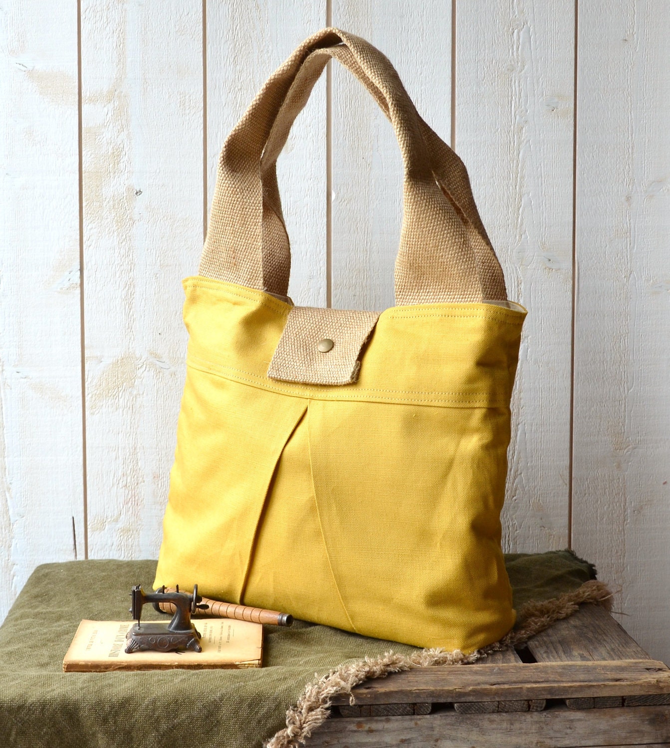 Reserved for Vanessa - Fall fashion CHIC Diaper Bag in Mustard LA BOHEME