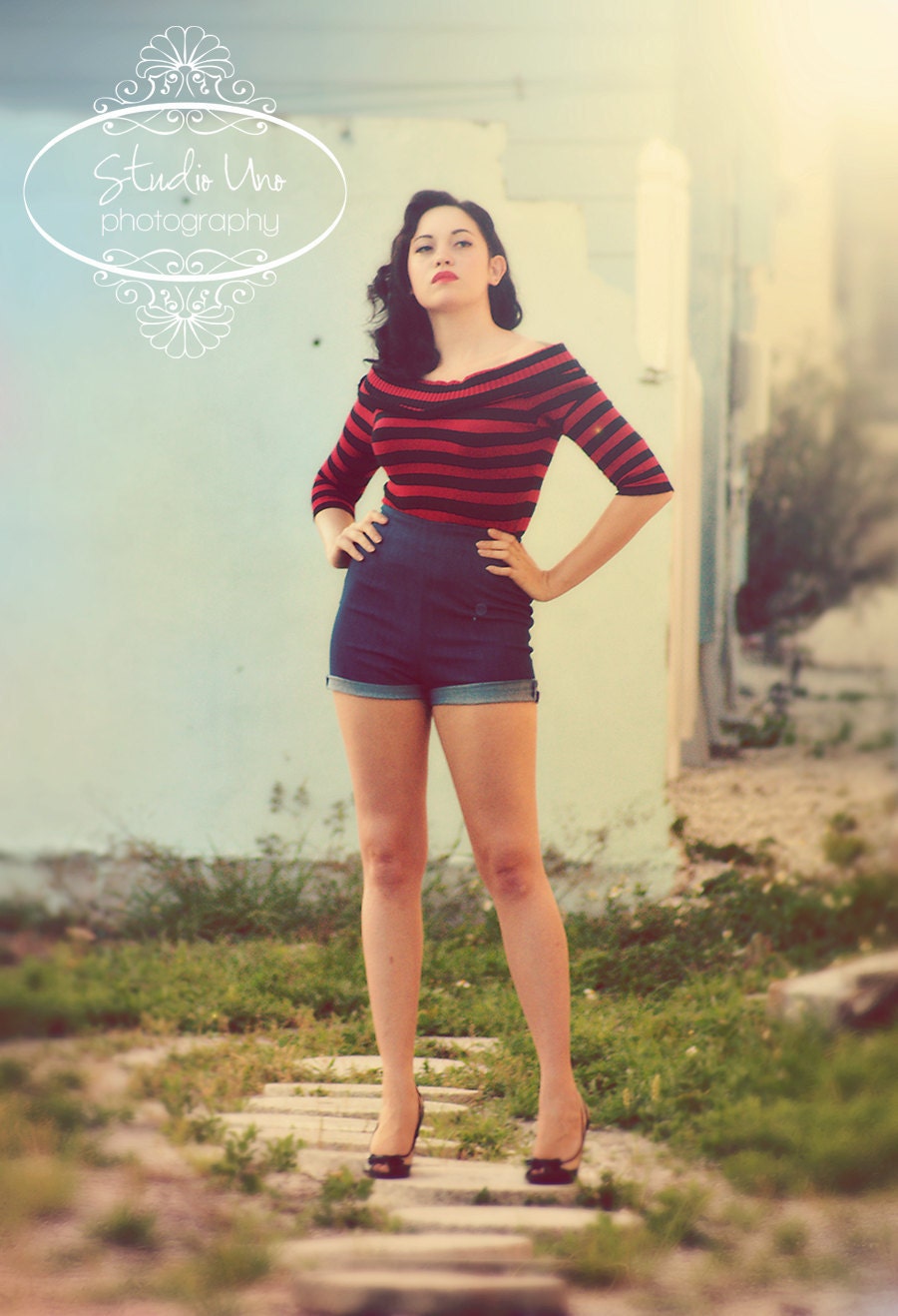 High Waisted Denim Shorts