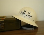 ON SALE - Vintage Police / Military Style Helmet