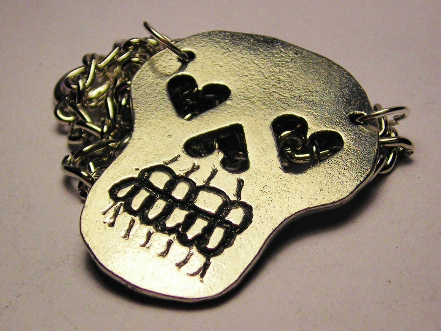 Mexican day of the Dead sugar skull Statement pendant necklace