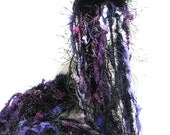 Jellyfish Amigurumi Stuffed Toy in Sparkly Blacks and Purples