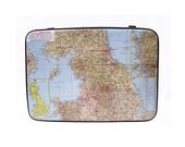 Large Great Britain II up-cycled Vintage Suitcase