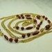 Vintage Red Beaded Necklace Opera Length