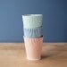 porcelain tumblers. mint. blue. teal