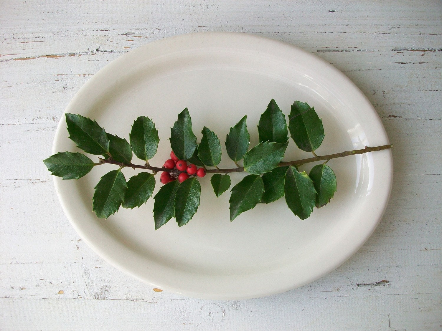 Simple Vintage Ironstone Platter