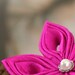 Japanese Hair Flower: Hair Clips, Pink Silk Kanzashi - Fuchsia Flower