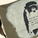 Hand Painted Canvas Messenger Bag...Banksy "Laugh Now"