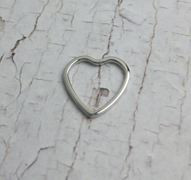 Sterling Silver Open Heart Charm - Add A Charm - A La Carte Charm