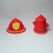 Firefighter Cake Topper Set of 4 Perfect for Birthdays, Baby Showers and More