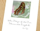 A butterfly's life photo note card