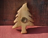 Wooden Tree Candle Holder - Ash
