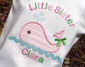 Personalized Whale Sibling Set on Short Sleeves