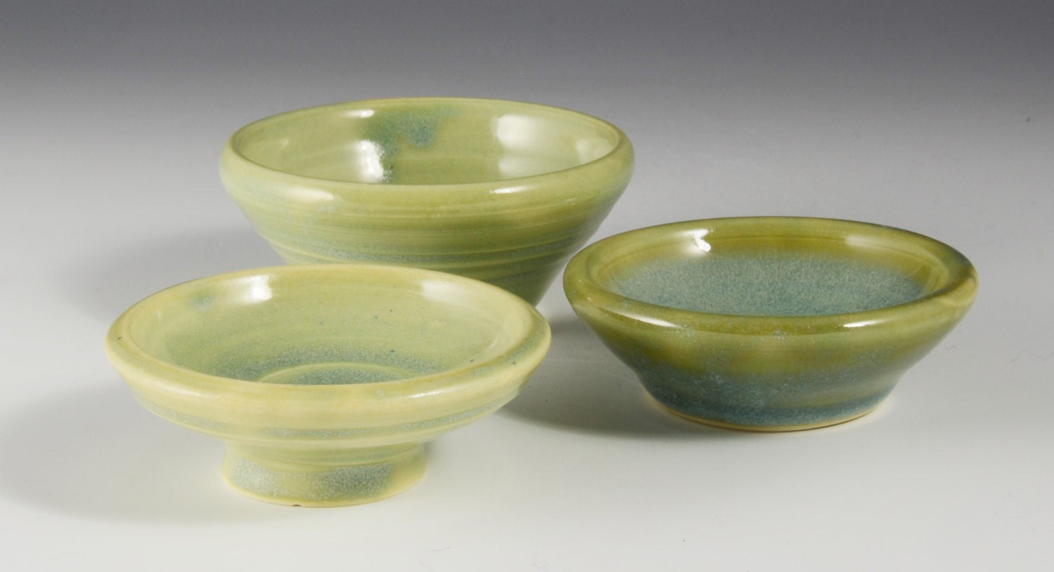 Porcelain mini bowls - Xaviers warm jade green glaze