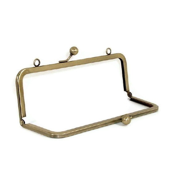 8x3 Antique Brass Purse Frame With Loops  FREE U.S. SHIPPING