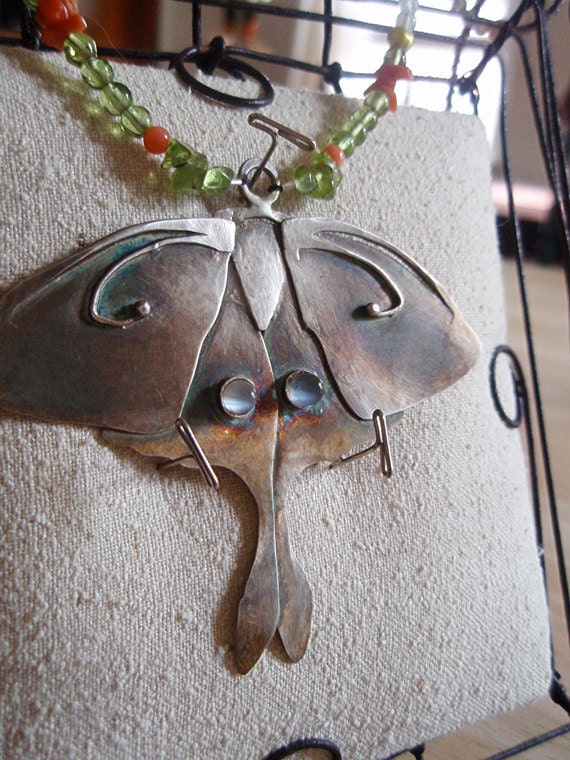 luna moth pendant... moth magic