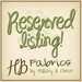 Reserved listing for MagicBeansDesigns...