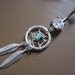 Dream Catcher Belly Button Ring- Turquoise Stone Dreamcatcher Feather Charm Dangle Navel Jewelry Piercing