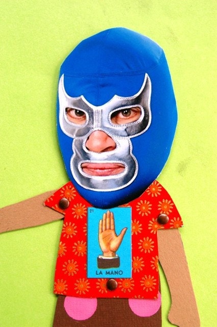 Luche Libre Paper Doll/Greeting Card