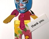 Thank You paper doll greeting card