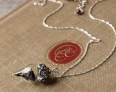 Black Rose Flower Necklace Terrarium Glass Vial Goth Lolita Style by Woodland Belle
