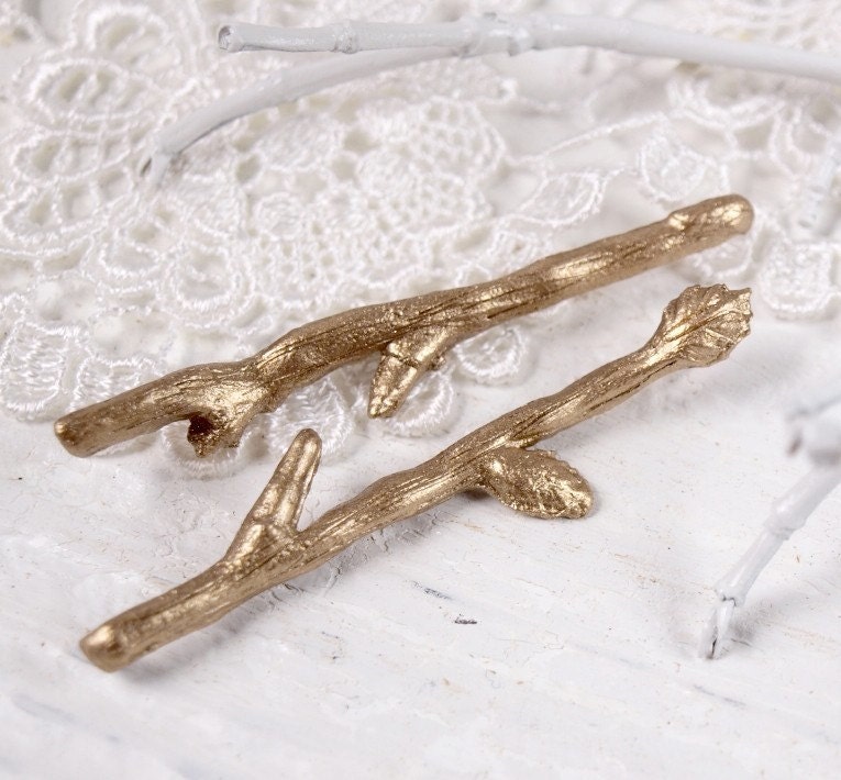Gilded Bronze Beloved Birds Hair Pins
