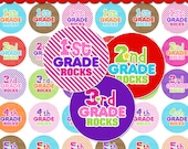 My Class Rocks Bottle Cap Images - 4x6 Digital Collage Sheet (No. 669) - 1 Inch Circles for Bottlecaps, Hair Bows, Magnets, & More