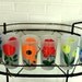 Vintage Flower Drinking Glasses - set of 6