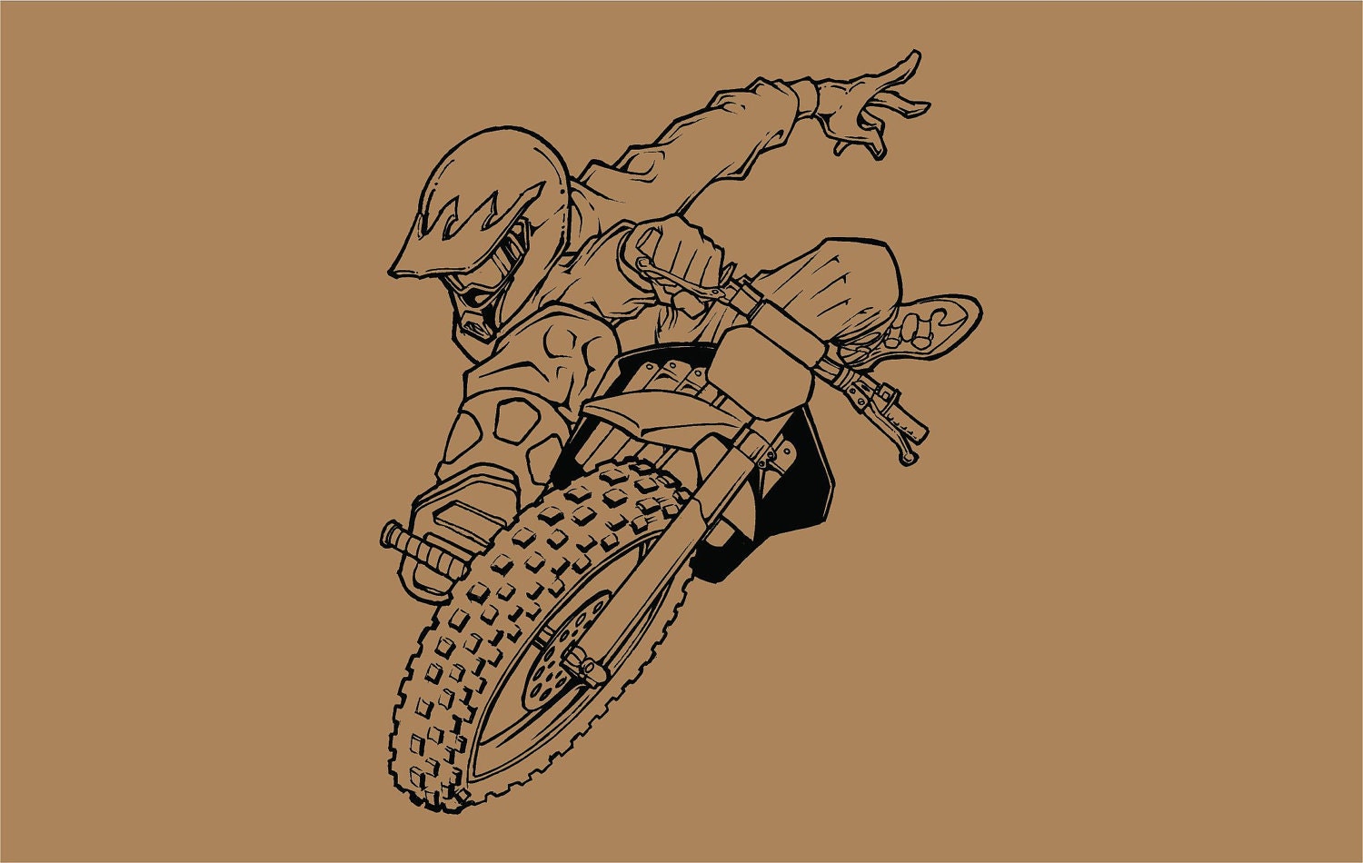 Motorcross Motorcycle Vinyl Wall Decal - Motorbike