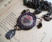 Sacred Heart, Notre Dame Cathedral Catholic reliquary necklace