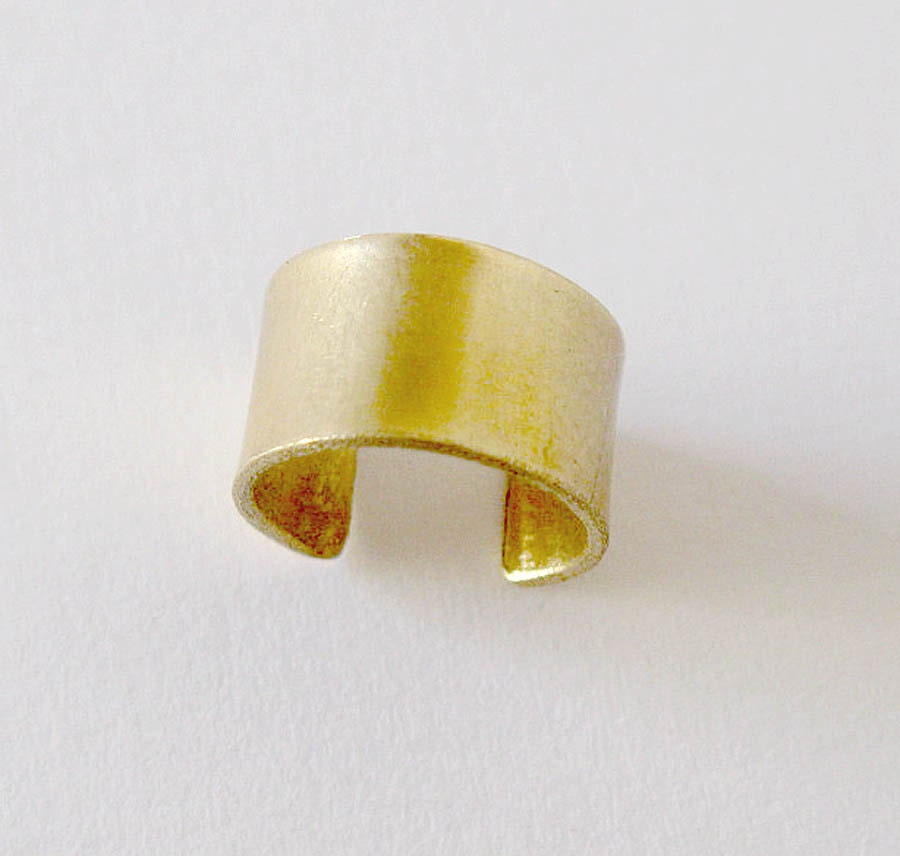 Gold Ear Cuff, Shine, Red Brass, Unisex