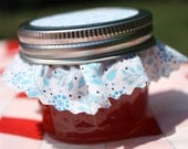 Jam party favor, 6 4oz sample jars of our homemade strawberry pineapple jam wedding or shower favor