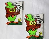 Vintage Woodsy Owl (Don't Pollute) Plastic Insert