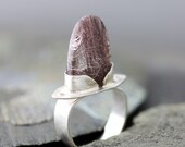 Rutilated Quartz Fin in Sterling Silver Ring