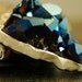 Cobalt Aura Quartz Necklace on Sterling Silver Chain