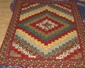 Handmade TRIP AROUND the WORLD Lap Quilt
