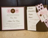 Polka Dot Pocketfold Invitation