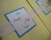 Sun and Sea Pocketfold Wedding Invitation
