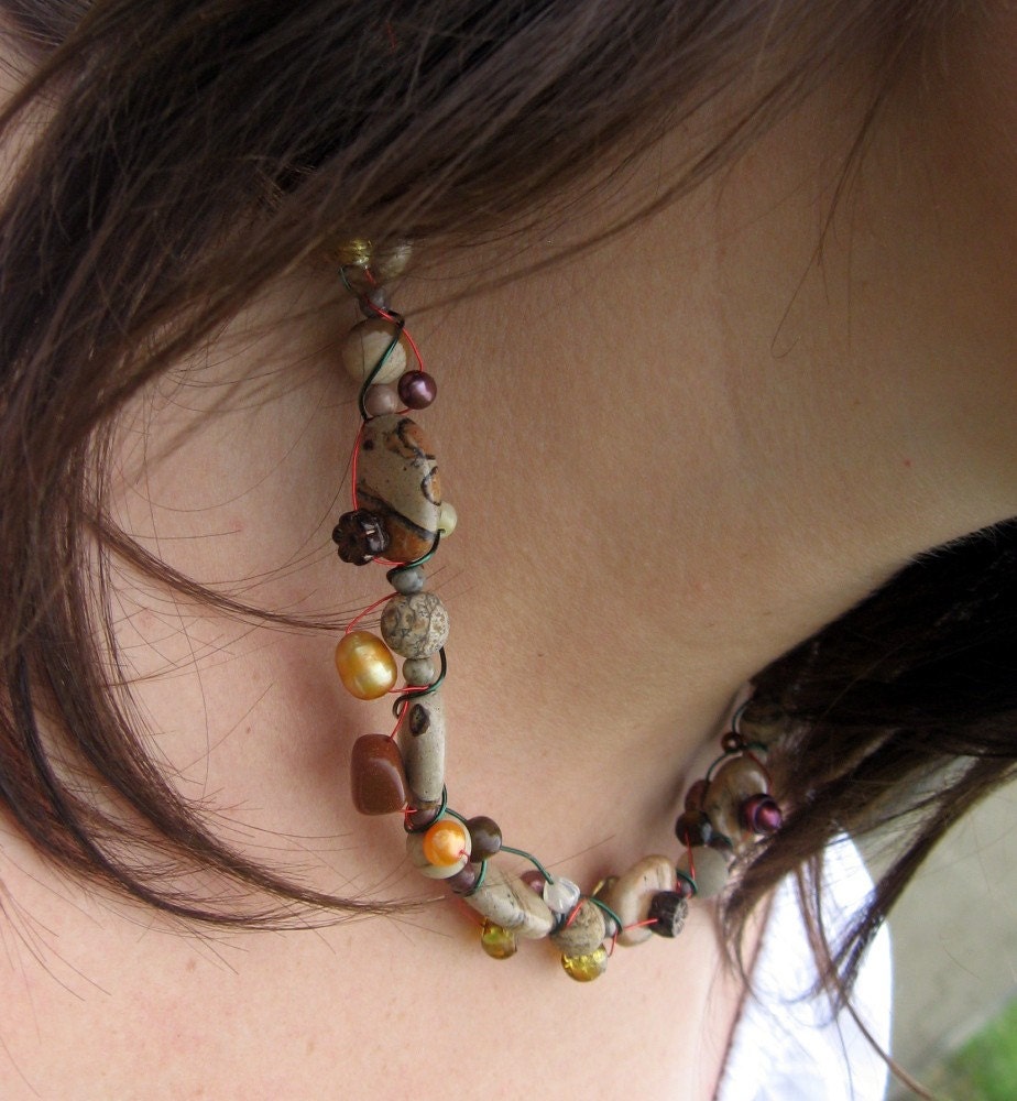 Necklace - Dinosaur Egg Wire Wrapped