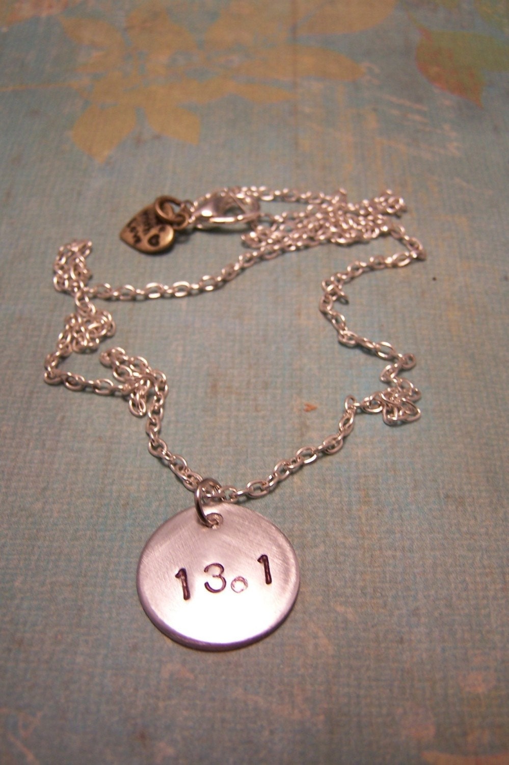 13.1 Half-Marathon Necklace ...For Runners...Marathon... Handstamped