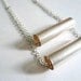 Modern silver necklace. Layered silver necklace with two tiers of silver plated chain.