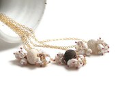 Beach Jewelry - Gold Necklace - Pearl Necklace - Surf And Sand