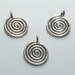 Bali Sterling Silver Swirl Dangles 3pcs.