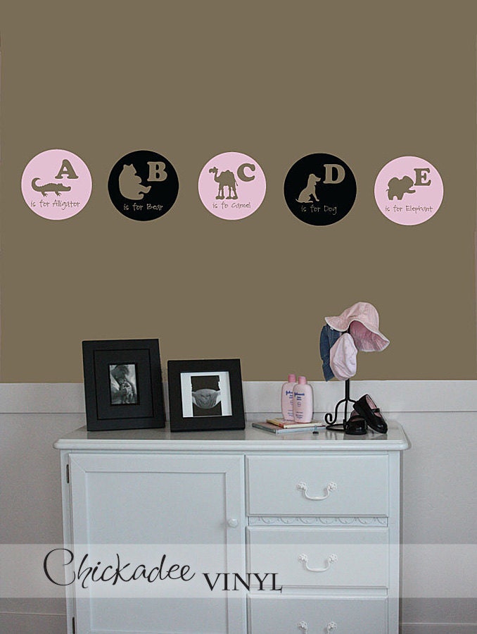 Alphabet A to Z vinyl wall decals