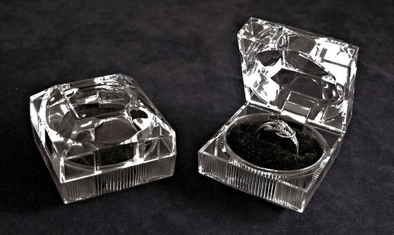 Acrylic Ring Boxes Case Lot of 24