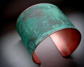Green Verdigris Patina Copper Cuff