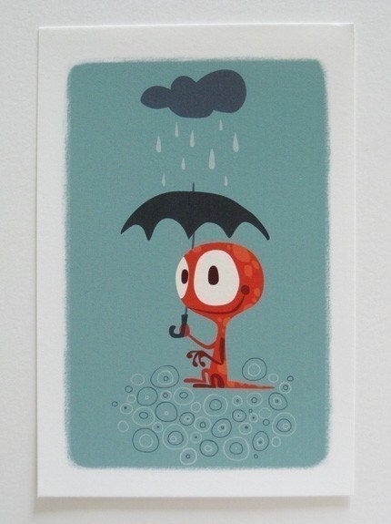 Salamander with umbrella
