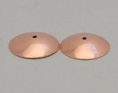 Handmade Copper Bead Cap, 12mm, 6 Pairs (12 Caps), SRA