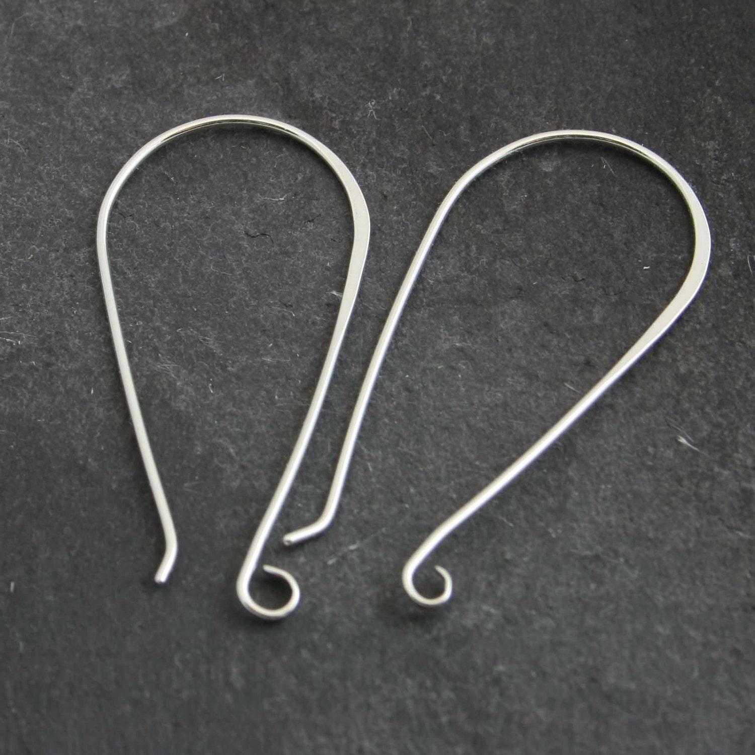 Handmade Sterling Silver Ear Wires, 40mm, 1 Pair  (2 Wires), FHFTeam Y3, SRA