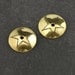 Handmade Etched Brass Bead Caps With 5 Point Inset Star, 12mm, 6 Pair (12 Caps)